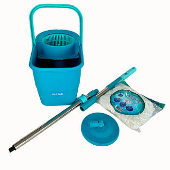 Набір для прибирання: відро на 16л, швабра та моп круглий