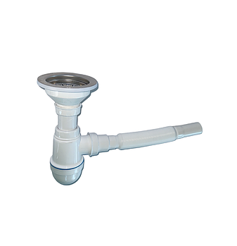 Сифон для кухонної мийки 115мм діаметром з гнучкою трубою 32мм TPTS-3100