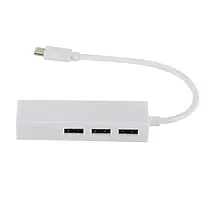 Концентратор адаптер USB 3.1 Type-C — RJ45 LAN (10/100) / 3 port USB 2.0, фото 3