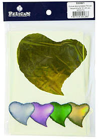 Кулька фольгована PELICAN серце зігнуте 18" (45см) ЗОЛОТО (5шт) 833501 KNZ