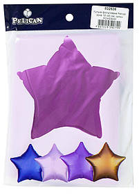 Кулька фольгована PELICAN зірка 18" (45см) сатин рожевий (5шт) KNZ