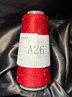 Мікропаєтка+люрекс А26 червоний