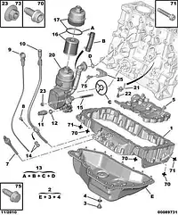 Масляний фільтр на Fiat Qubo, Peugeot Bipper, Citroen Nemo (2008-...) 1.4, 9467521180, 1109CK