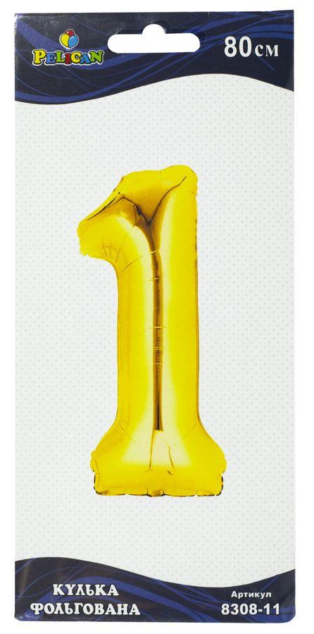 Цифра фольгована Pelican, "1" золото 80см 830811 KNZ