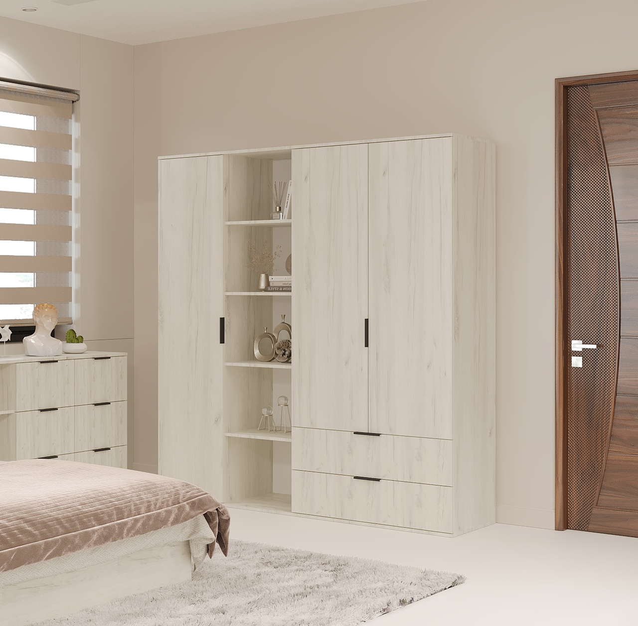 Розпашна шафа Сіті 2Ш3Д (180х53х200) ViAnt, фото 1