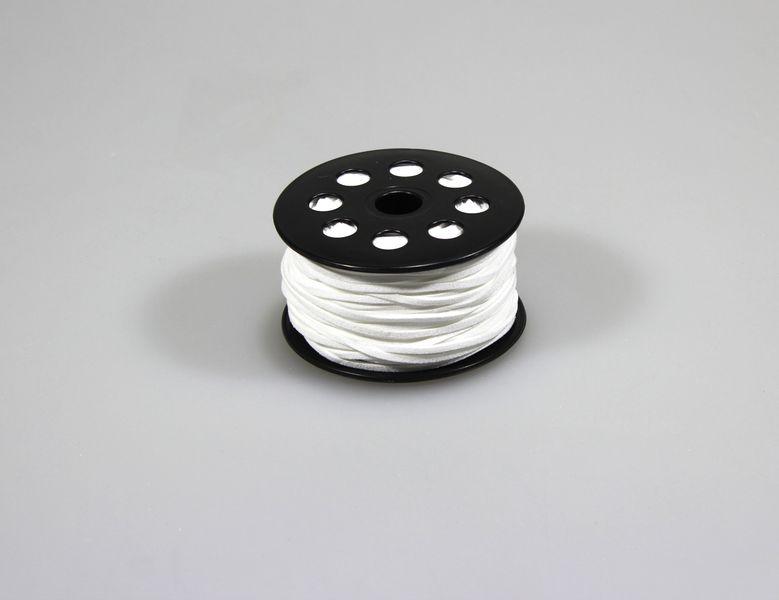 Шнур 3мм х 50м декоративний шкіряний білий, R.YPS White KNZ