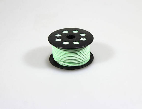 Шнур 3мм х 50м шкіряний декоративний м'ятний, R.YPS Light green KNZ, фото 1