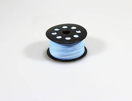 Шнур 3мм х 50м шкіряний декоративний блакитний, R.YPS Blue KNZ, фото 1