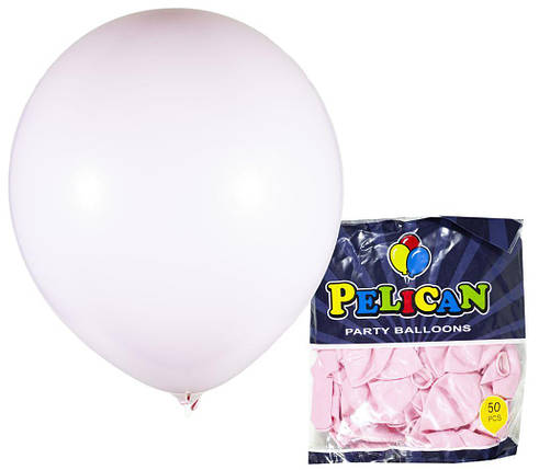 Кульки повітряні Pelican 12 '(30 см) макарун фіолетовий світлий 50 шт/уп 1250-934 KNZ, фото 1