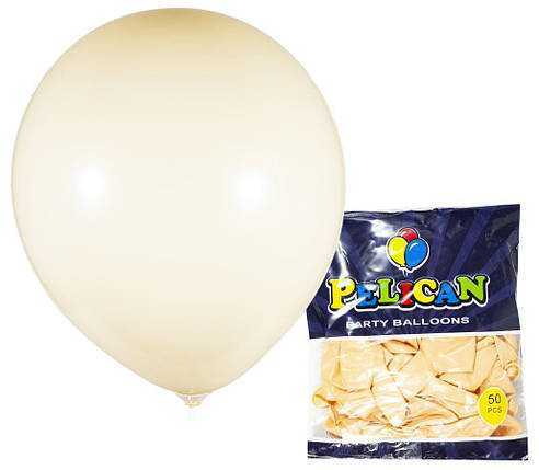 Кульки повітряні Pelican 12 '(30 см) макарун рожевий ніжний 50 шт/уп 1250-935 KNZ, фото 1