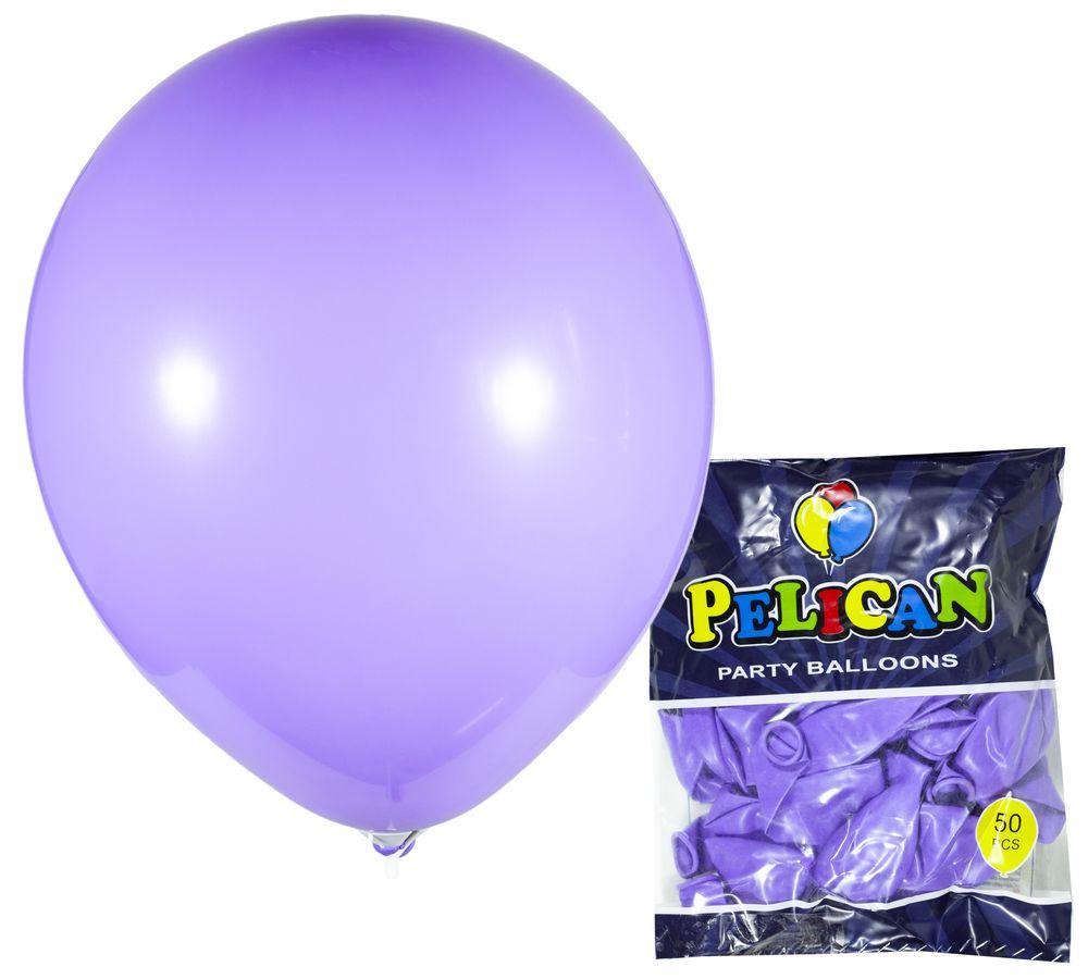 Кульки повітряні Pelican 12' (30 см) пастель фіолетовий 50шт/уп 1250-835 KNZ