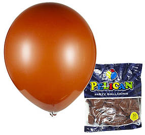 Кульки повітряні Pelican 12' (30 см) пастель коричневий 50шт/уп 1250-836 KNZ