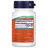Zinc Picolinate 50 мг Now Foods 60 капсул, фото 2
