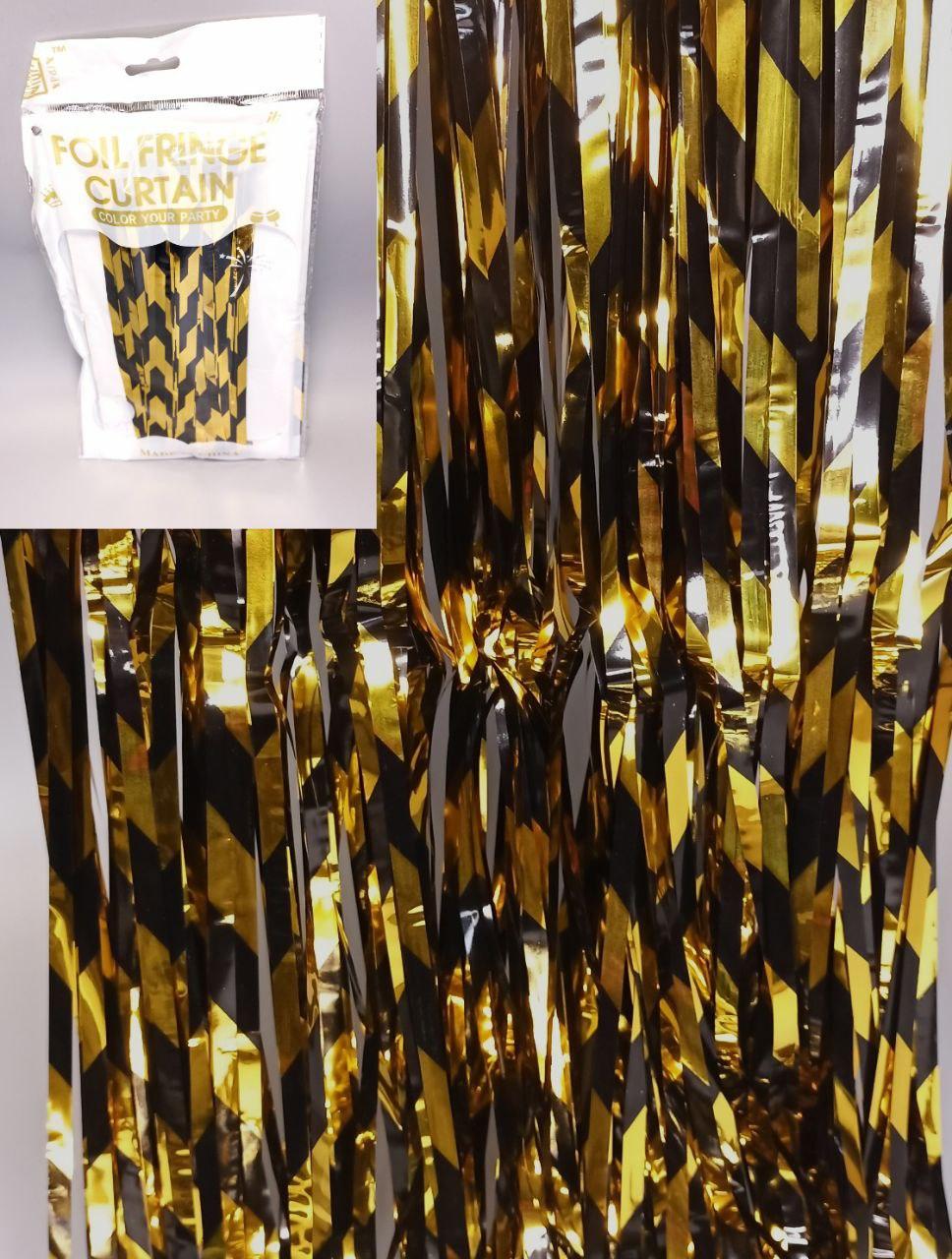 Фотозона 2 м*1 м, золото з чорним KUK-2011 KNZ