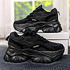Кросівки жіночі чорні на об'ємній підошві 4535, фото 6