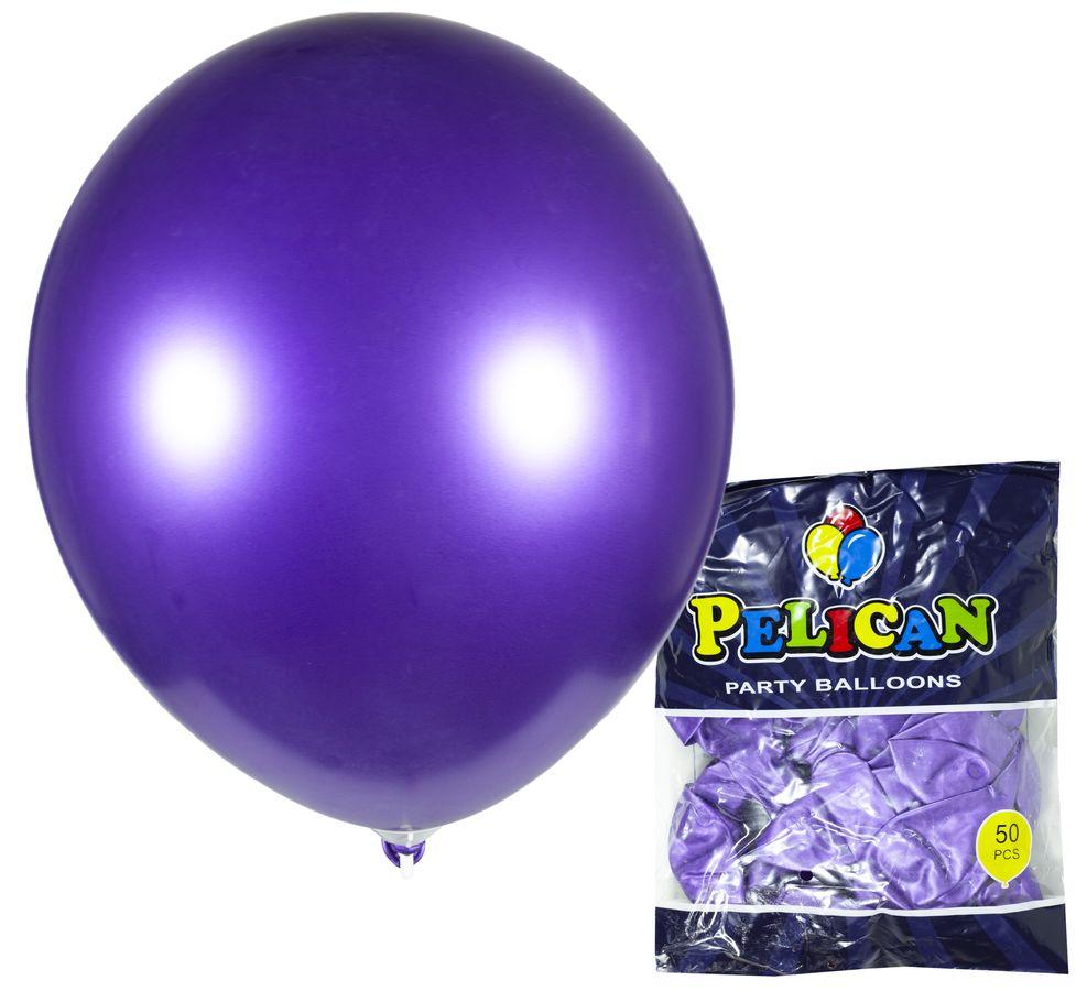 Кульки повітряні Pelican 12' (30 см) хром фіолетовий 50шт/уп 1250-605 KNZ