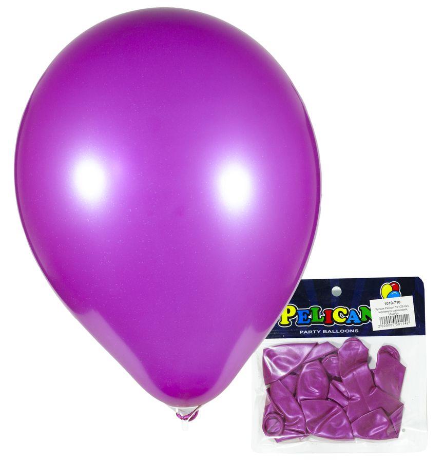 Кульки повітряні Pelican 10' (26 см) перламутр малиновий 10шт/уп 1010-710 KNZ