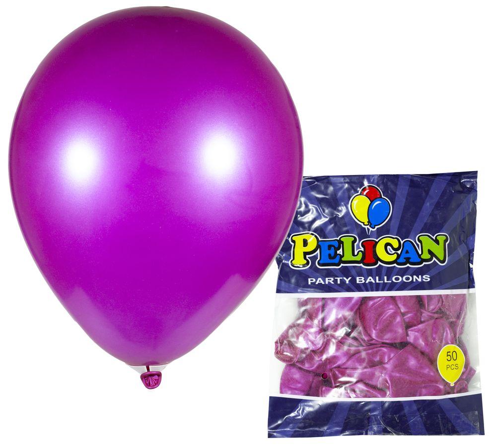 Кульки повітряні Pelican 12' (30 см) перламутр бордовий 50шт/уп 1250-752 KNZ