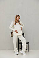 Костюм для вагітних Білий Костюм для годуючих мам Стильний костюм для вагітних