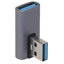 Перехідник Г-подібний OTG USB 3.0 Male — USB 3.0 Female 10 Гбіт/с, метал, фото 5
