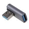 Перехідник Г-подібний OTG USB 3.0 Male — USB 3.0 Female 10 Гбіт/с, метал, фото 7