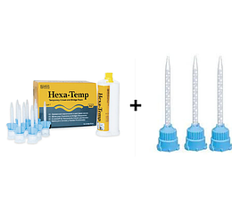 Матеріал для тимчасових коронок Hexa Temp A2 + насадки для змішування 50 шт\уп
