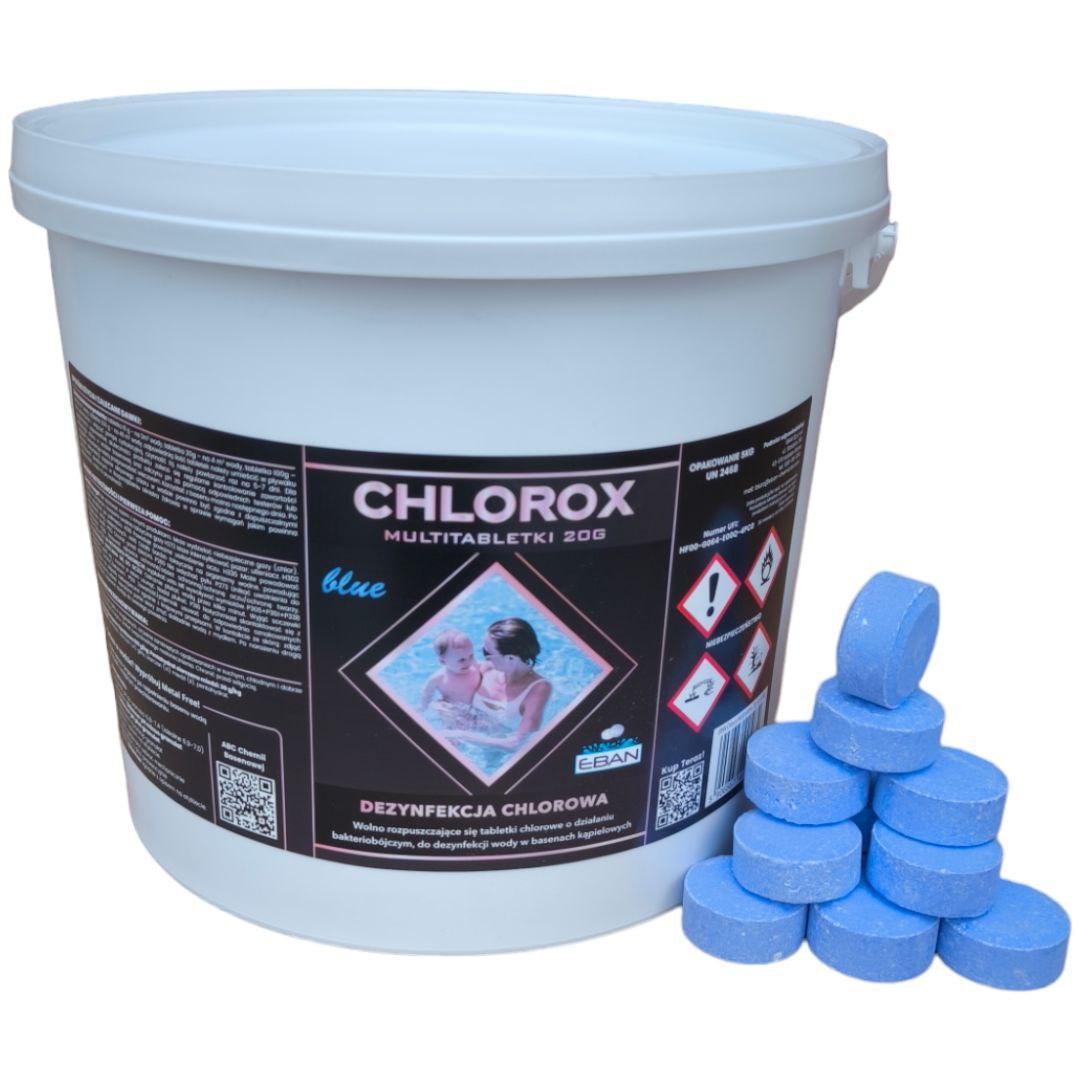 CHLOROX BLUE TABS багатофункціональні таблетки для басейну 250 шт 5кг (таблетка 20г)