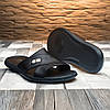 Чоловічі шкіряні шльопанці великого розміру чорні, батали капці велетні для чоловіків на літо, розмір 46 47 48, фото 6