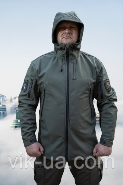 Тактична куртка-шутрмовка Softshell утеплена хакі