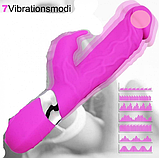 Вібратор-кролик, Вібратор із відростком для кліторальної стимуляції, стимулятор клітора та точки G, Інтимні ігри, фото 5