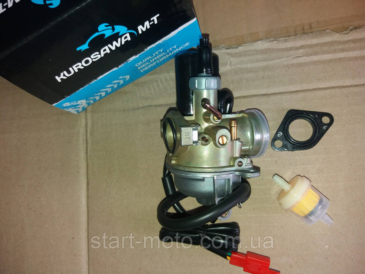 Карбюратор в зборі Honda Dio 49см3 AF18/25/27/28 (фірма Kurosawa) Тайвань.