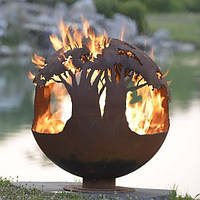 Камин очаг-шар Деревья в огне 900 мм