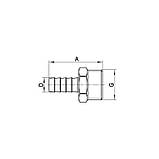 Штуцер для приєднання шланга Koer KF.U06M-14 - 1/2"x14mm M (KR3349), фото 2