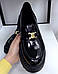 Жіночі туфлі лофери шкіряні лакові на масивній підошві демісезонні 36-41 розмір від виробника., фото 2