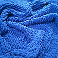 Набір Плед дитячий Плетинка 100х100 см для в'язання руками з плюшевої пряжі з петельками Alize Puffy, фото 5