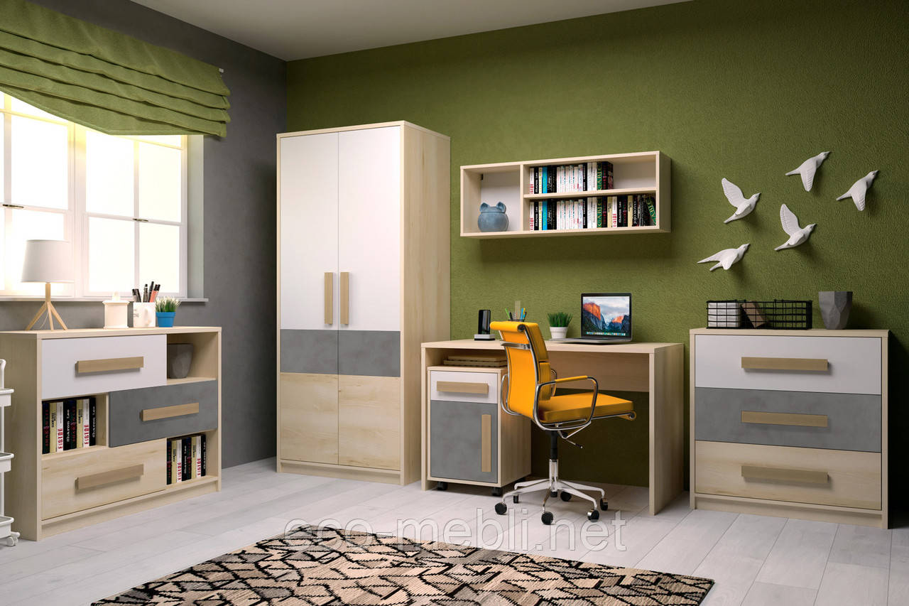 Модульна дитяча кімната Айго бук пісковий /антрацит Сокме, фото 1