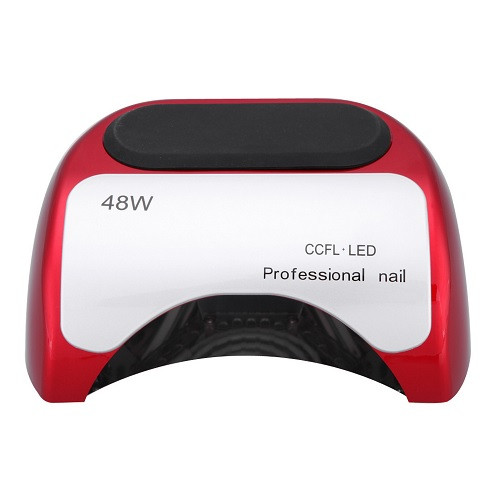 Гібридна лампа Professional nail 48W CCFL+LED для манікюру та педикюру, червона