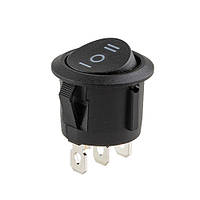 Перемикач on-off-on 12 V круглий 3pin 22*22*15 мм 6 A 250 V 10 A 125/250V (YJ-WH10)