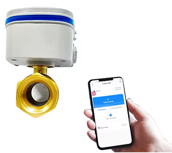 Розумний кран з акумулятором 1/2" 1DAL | Автономний кульовий ZigBee кран DN15 (EBV15.ZB)