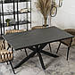 Керамічний розкладний стіл Bruno 160-240х90 см чорний з металевими ніжками в стилі лофт, фото 7
