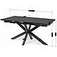 Керамічний розкладний стіл Bruno 160-240х90 см чорний з металевими ніжками в стилі лофт, фото 10