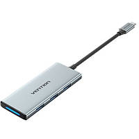 Док-станція USB3.1 Type-C --> HDMI/USB 3.0x3/SD/TF/PD 100W 7-in-1 Vention