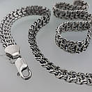 Срібна цепочка Фараон / Трактор. Ланцюг на шею срібло товстий широкий 10 мм 50 см, фото 10