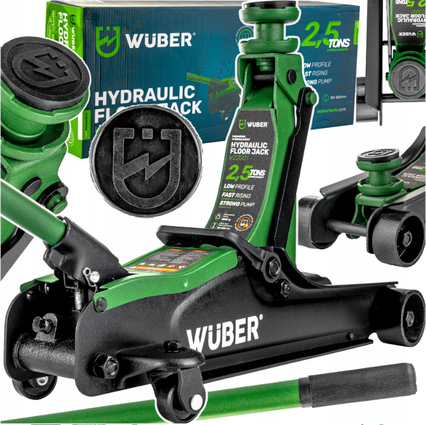 Домкрат підкатний гідравлічний 2.5т низькопрофільний Wuber (Польща)