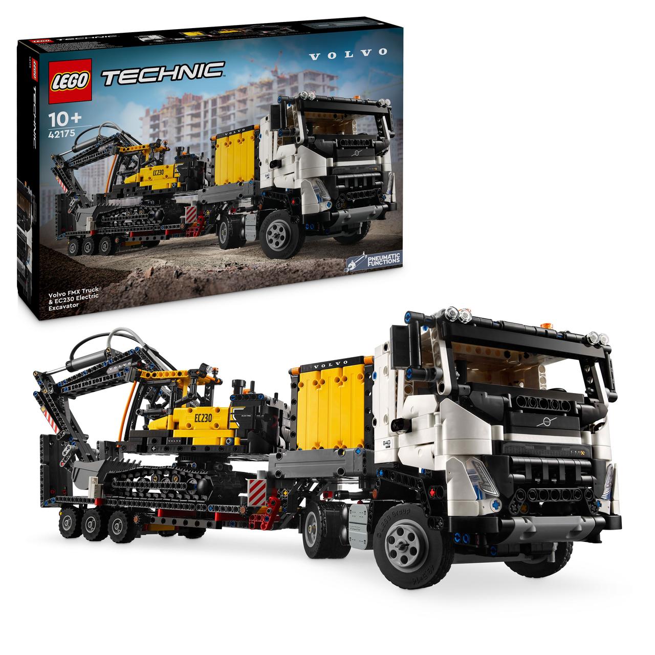 Конструктор Лего технік Вантажівка Volvo FMX та Електричний екскаватор EC230 LEGO® Technic 42175