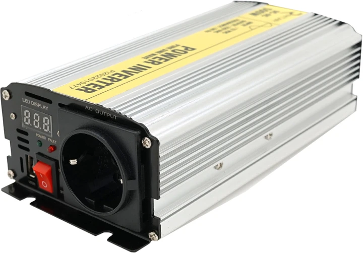 Інвертор напруги RITAR RSC-500, 12V/220V, 500 W з правильною синусоїдою, 1xShuko, 1xUSB, клемні