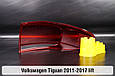 Скло заднього ліхтаря зовнішнє в крилі VW Volkswagen Tiguan (2011-2017) рест ліве, фото 2