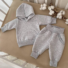 Утеплений дитячий костюм для малюків Сіті Кідс зріст 68 см (3 - 6 місяців) Betis Сірий
