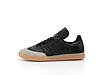 Чоловічі кросівки Adidas Samba OG Black (Чорні з сірим) Взуття Адідас Самба ОГ шкіра замш демісезон, фото 2