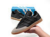 Чоловічі кросівки Adidas Samba OG Black (Чорні з сірим) Взуття Адідас Самба ОГ шкіра замш демісезон, фото 6